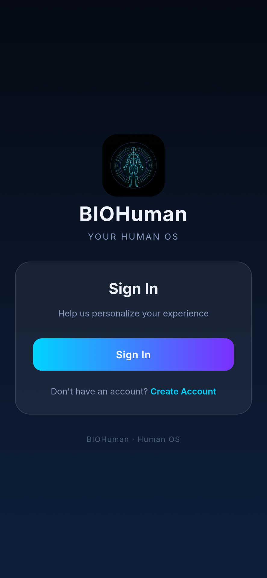 Biohuman BIOHuman — Your Personal Human OS